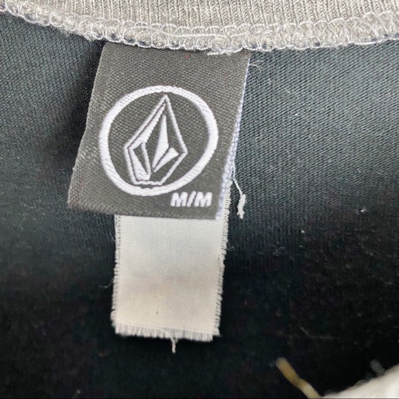 Volcom Baseball T Shirt Black Gray Sleeves - Picture 5 of 8